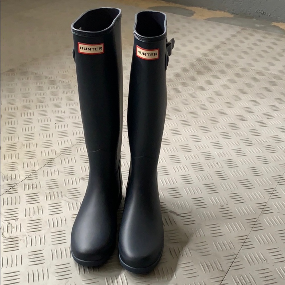 Skinny tall hunter rain boots